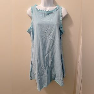 Light Blue Scallop Tank Dress